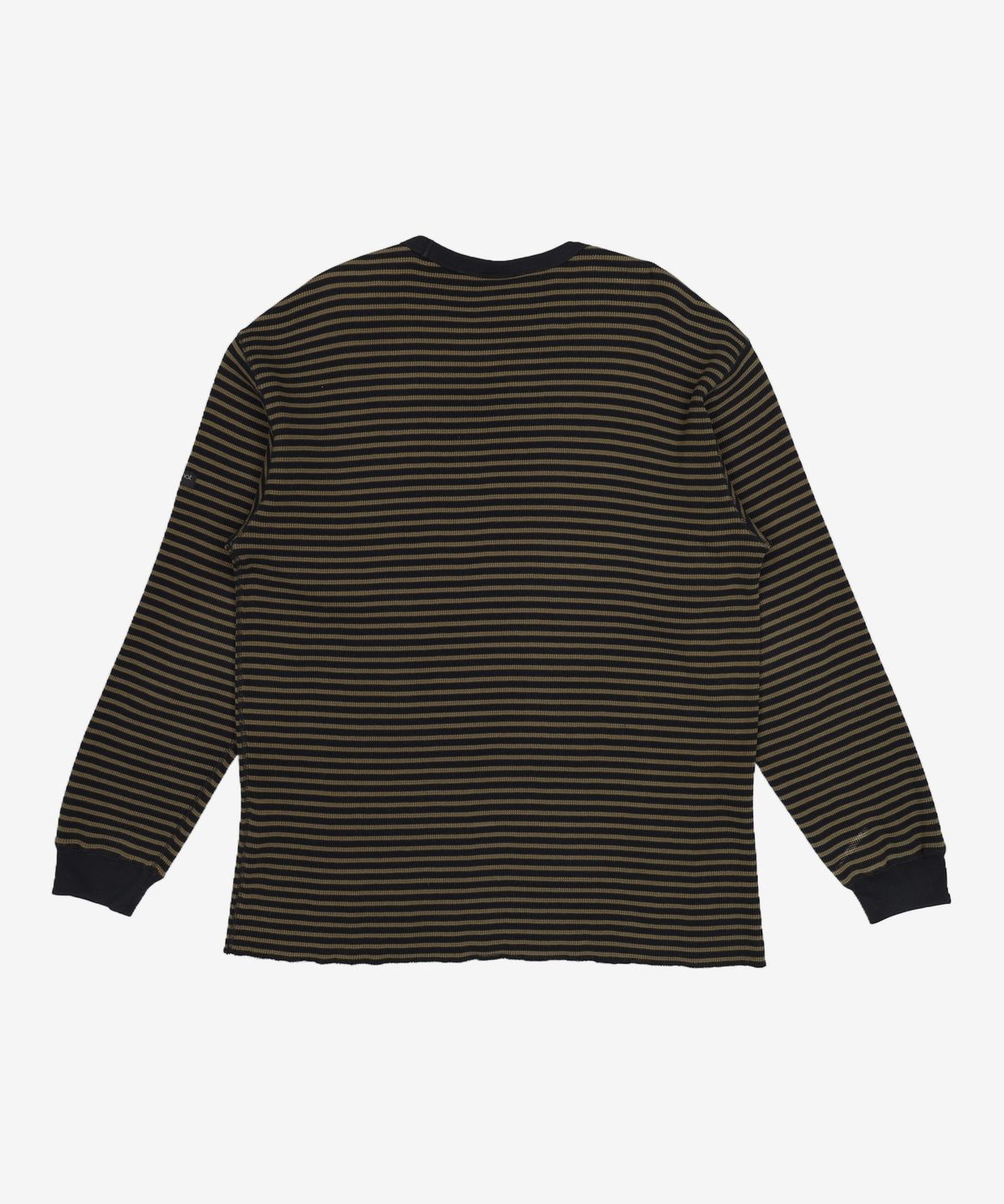 디스이즈네버댓(THISISNEVERTHAT) Striped Waffle L/S Top Black/White XL