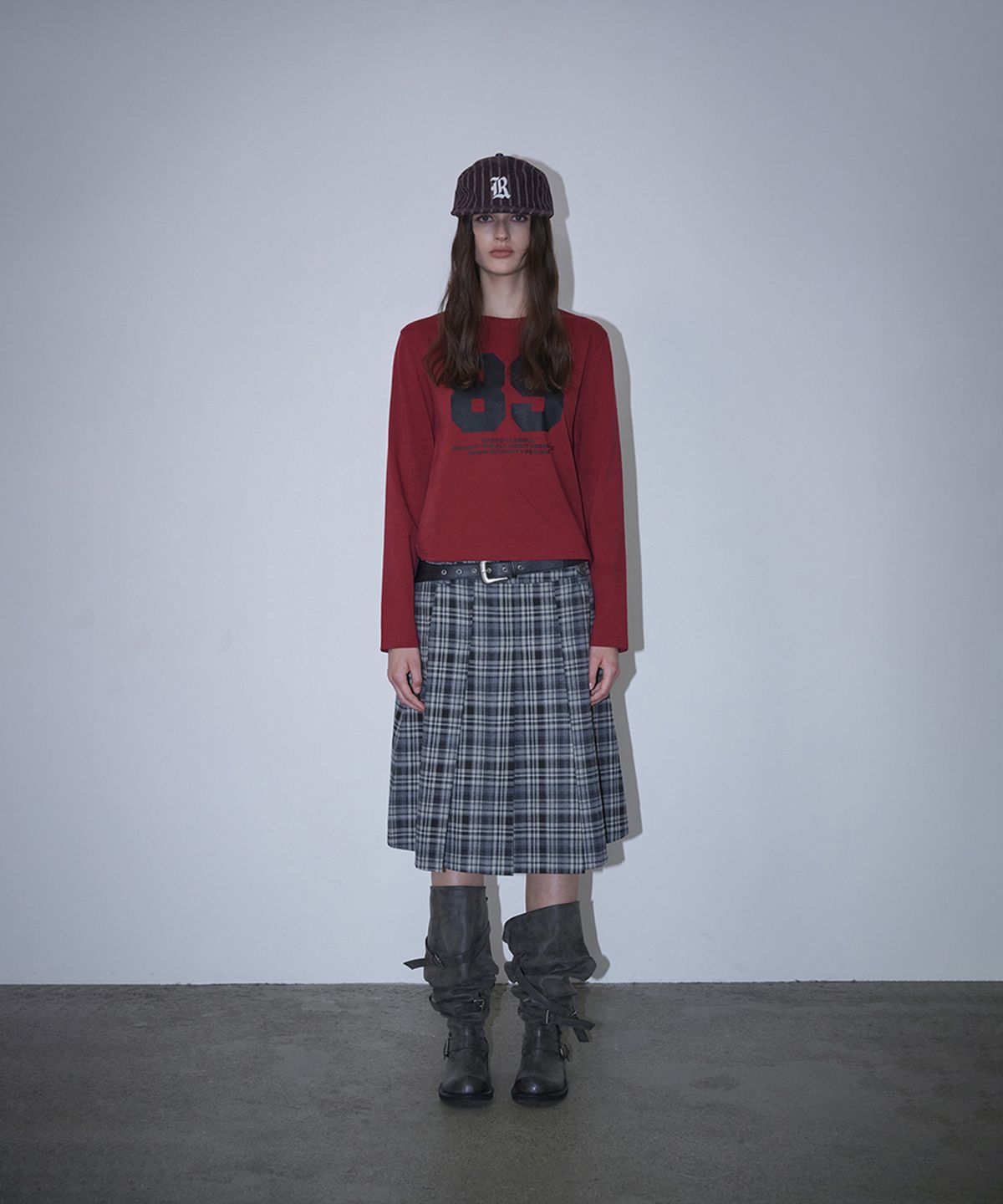 로타입(ROUGHTYPE) 89 Crop Longsleeve - Red