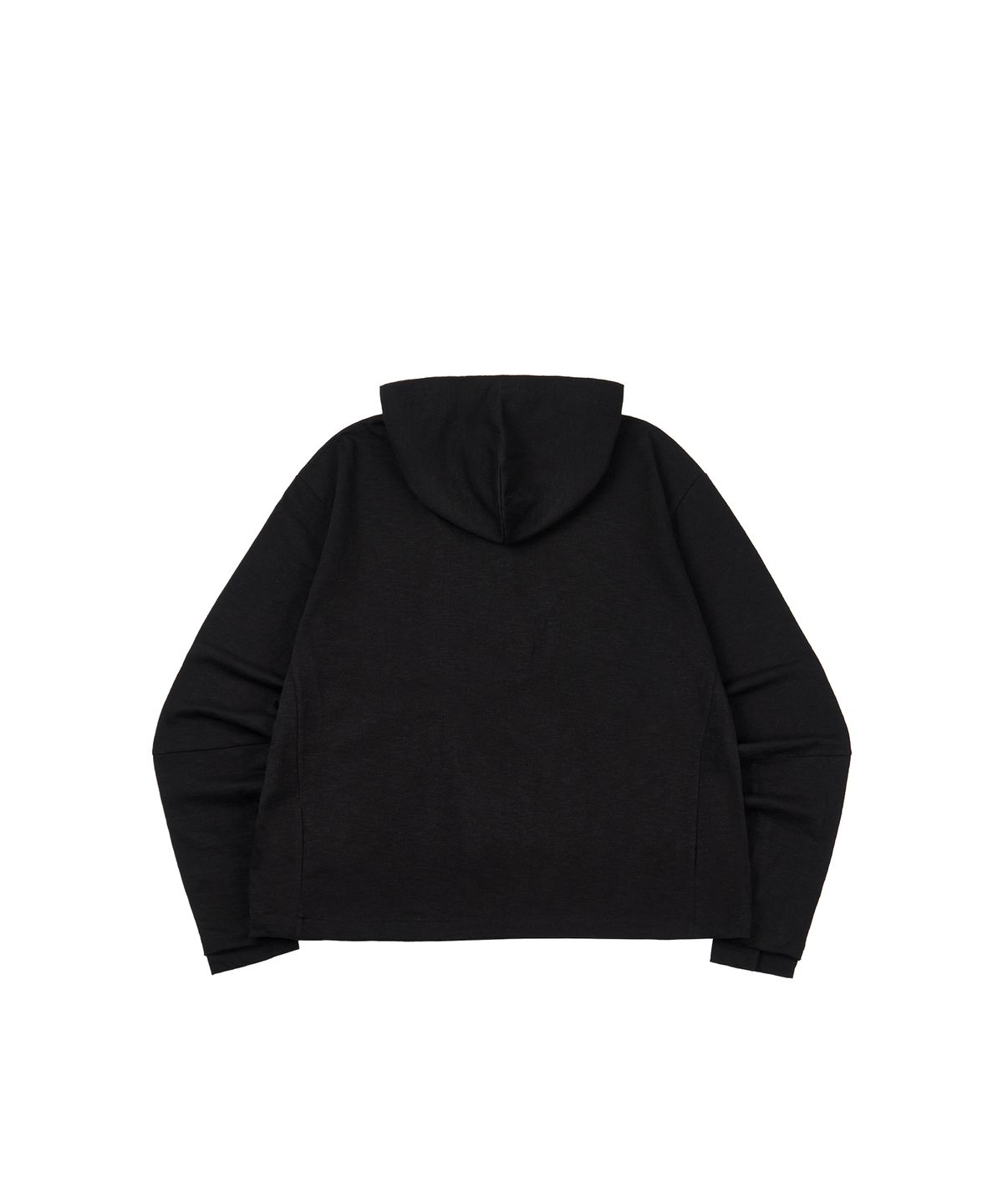 마사트(MASAT) Cut Off Slub Hood Zip _ Black