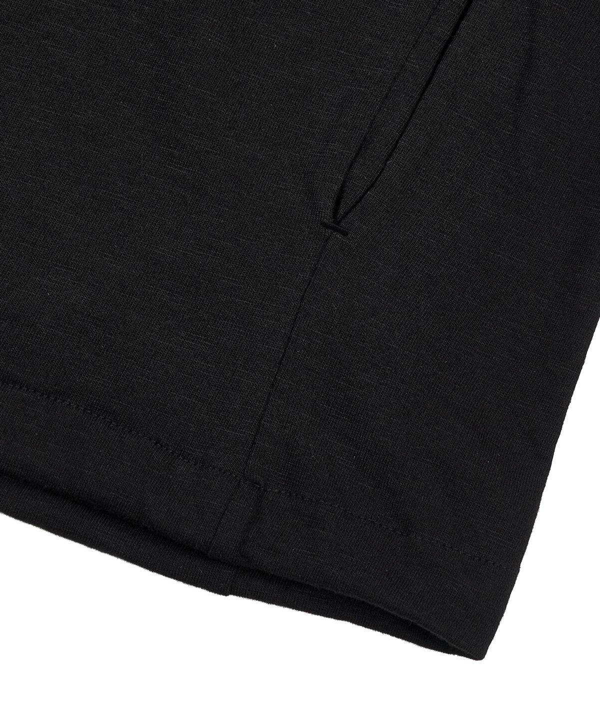 마사트(MASAT) Cut Off Slub Hood Zip _ Black