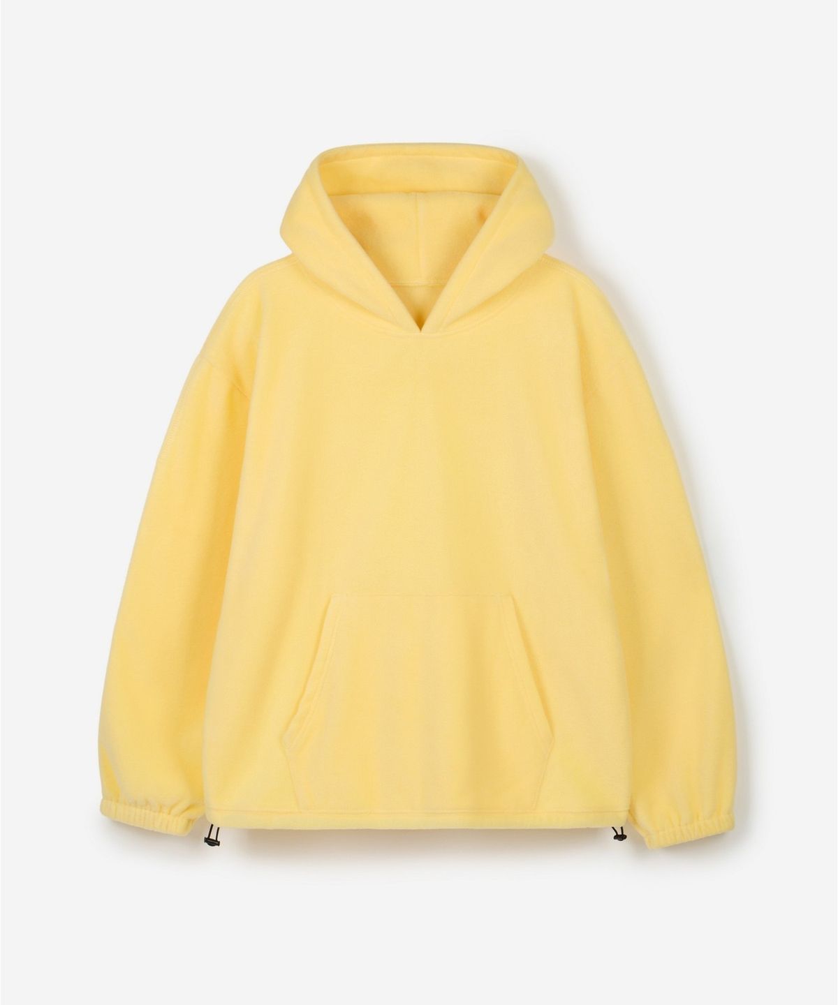 티엔지티(TNGT) Oversized Fleece Hooded Sweatshirt (Butter Yellow) TNTS6F101Y2