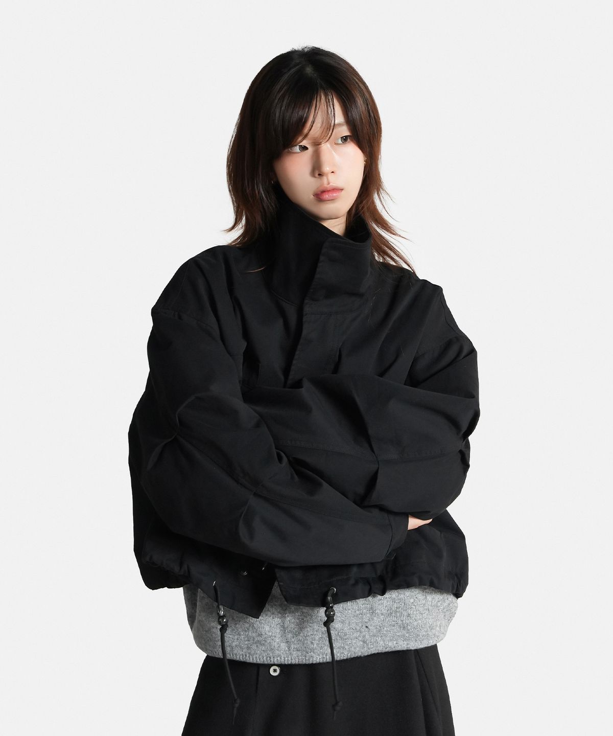 지도트(JIDOT) 2-WAY LAYERED FIELD JACKET BLACK