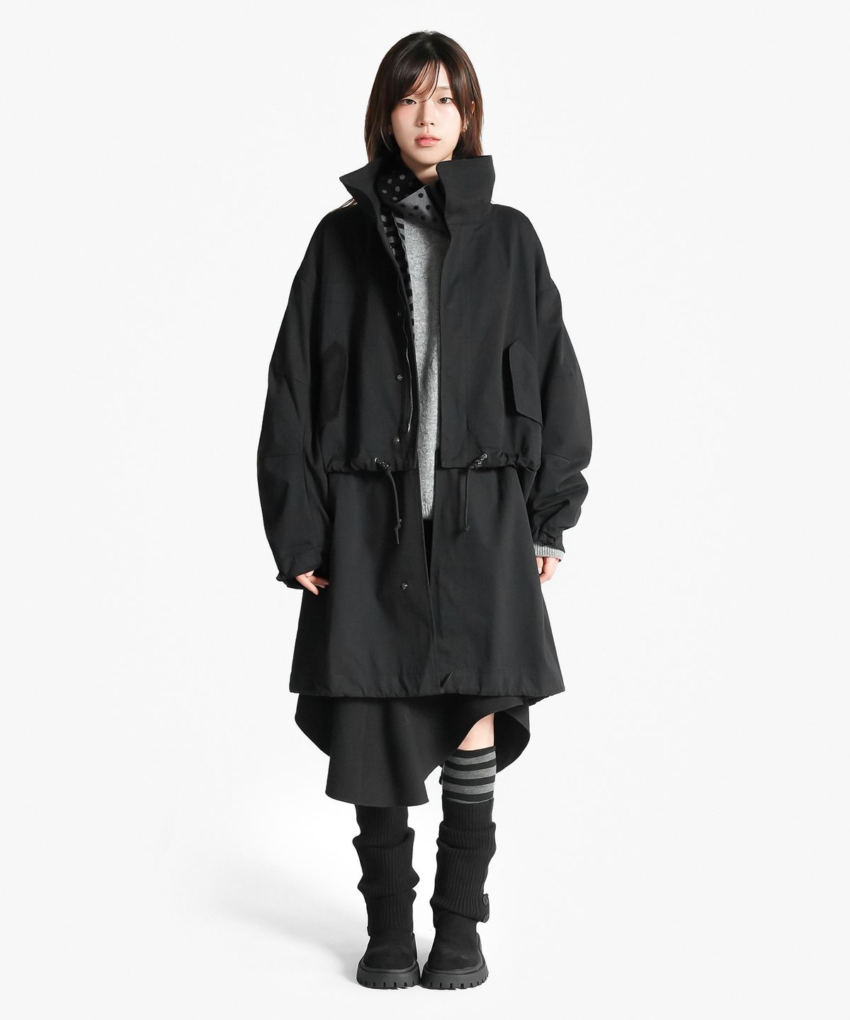 지도트(JIDOT) 2-WAY LAYERED FIELD JACKET BLACK
