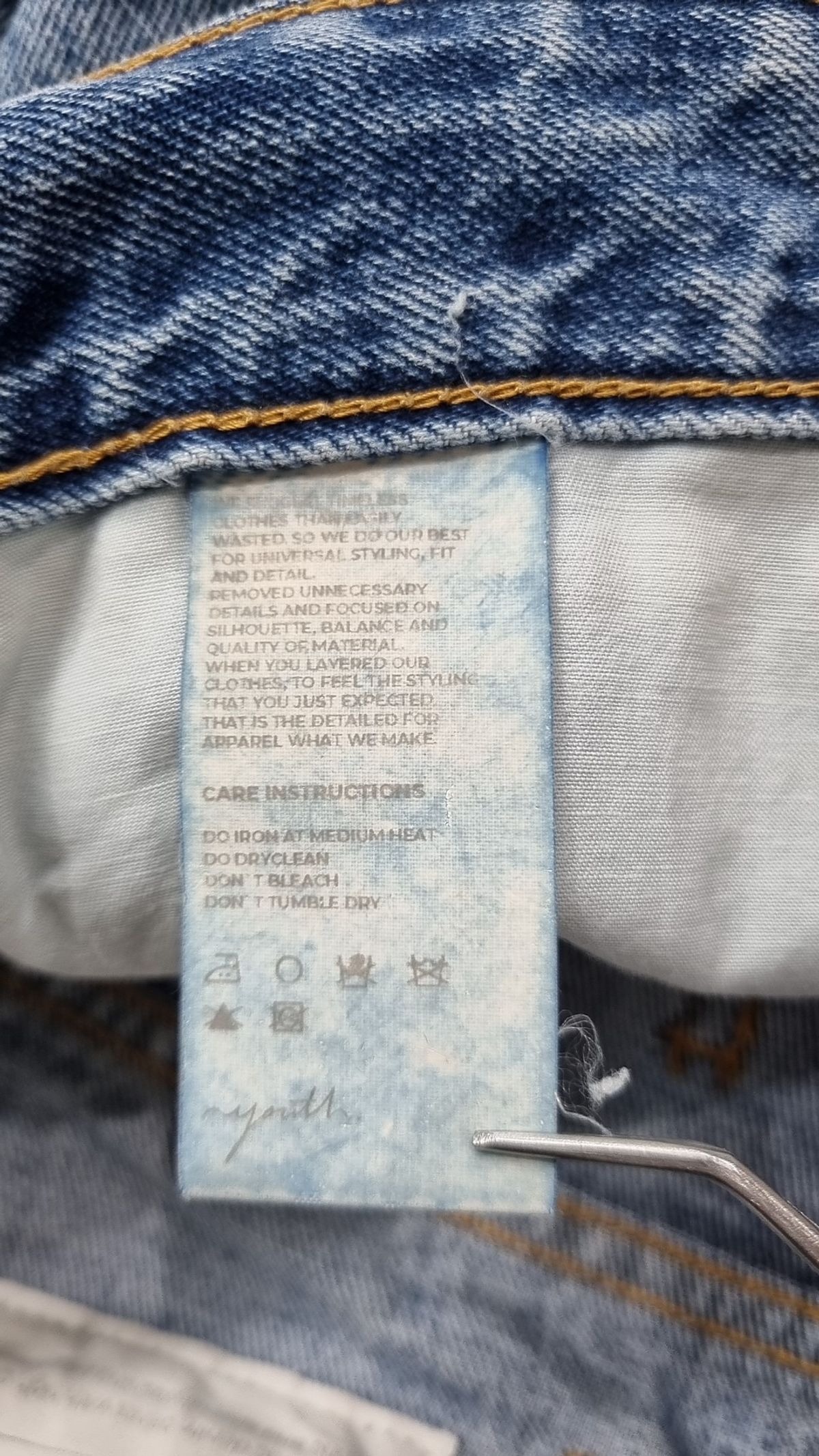 유스(YOUTH) Straight Denim Pants - Medium Blue XS