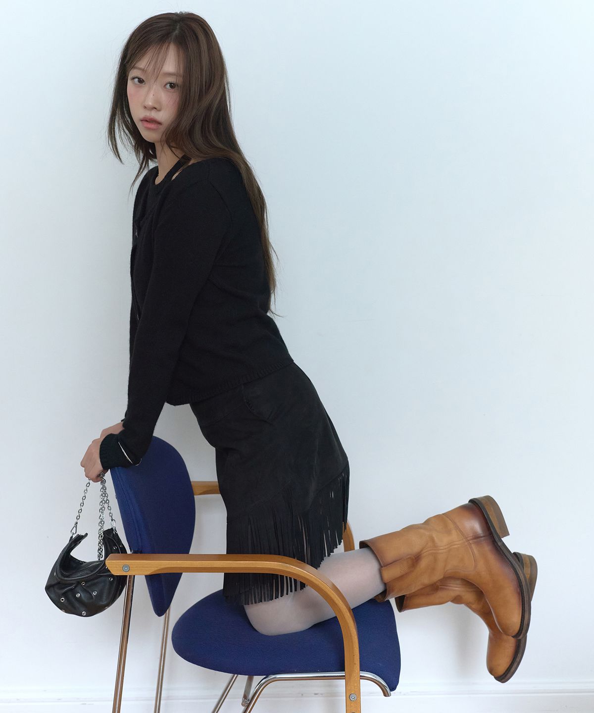 라피네아뜰리에(RAFFINE ATELIER) 홀터 니트 & 가디건 세트