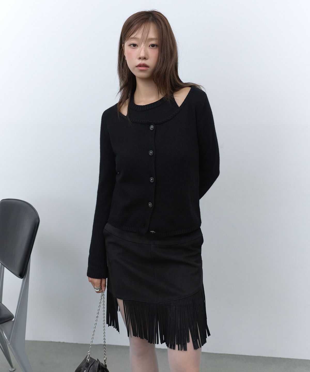 라피네아뜰리에(RAFFINE ATELIER) 홀터 니트 & 가디건 세트