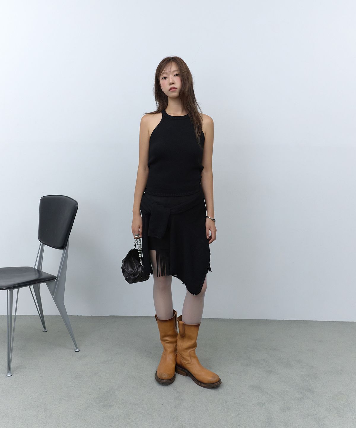 라피네아뜰리에(RAFFINE ATELIER) 홀터 니트 & 가디건 세트