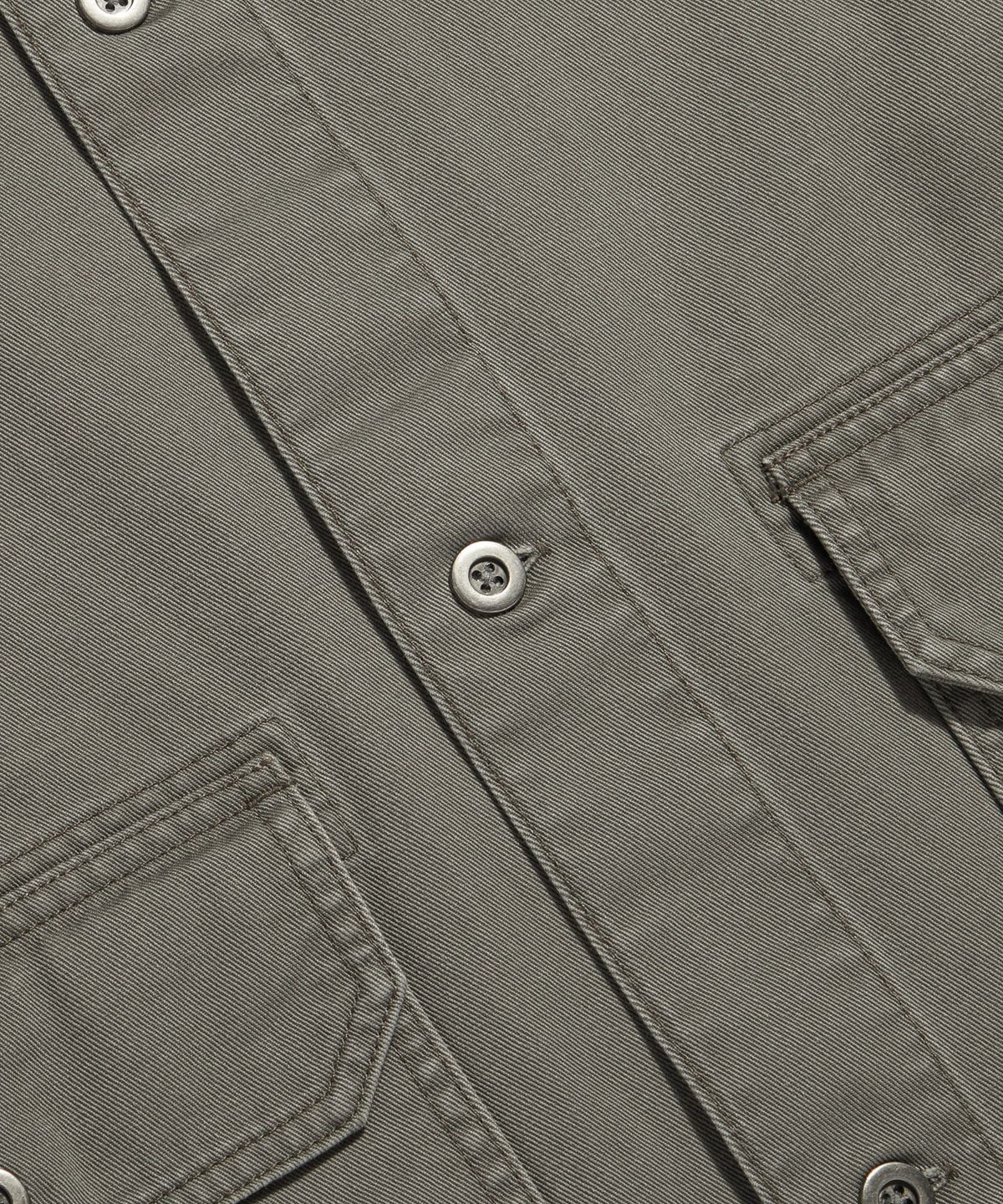 에스피오나지(ESPIONAGE) Cotton Trucker Shirt Jacket Dark Beige