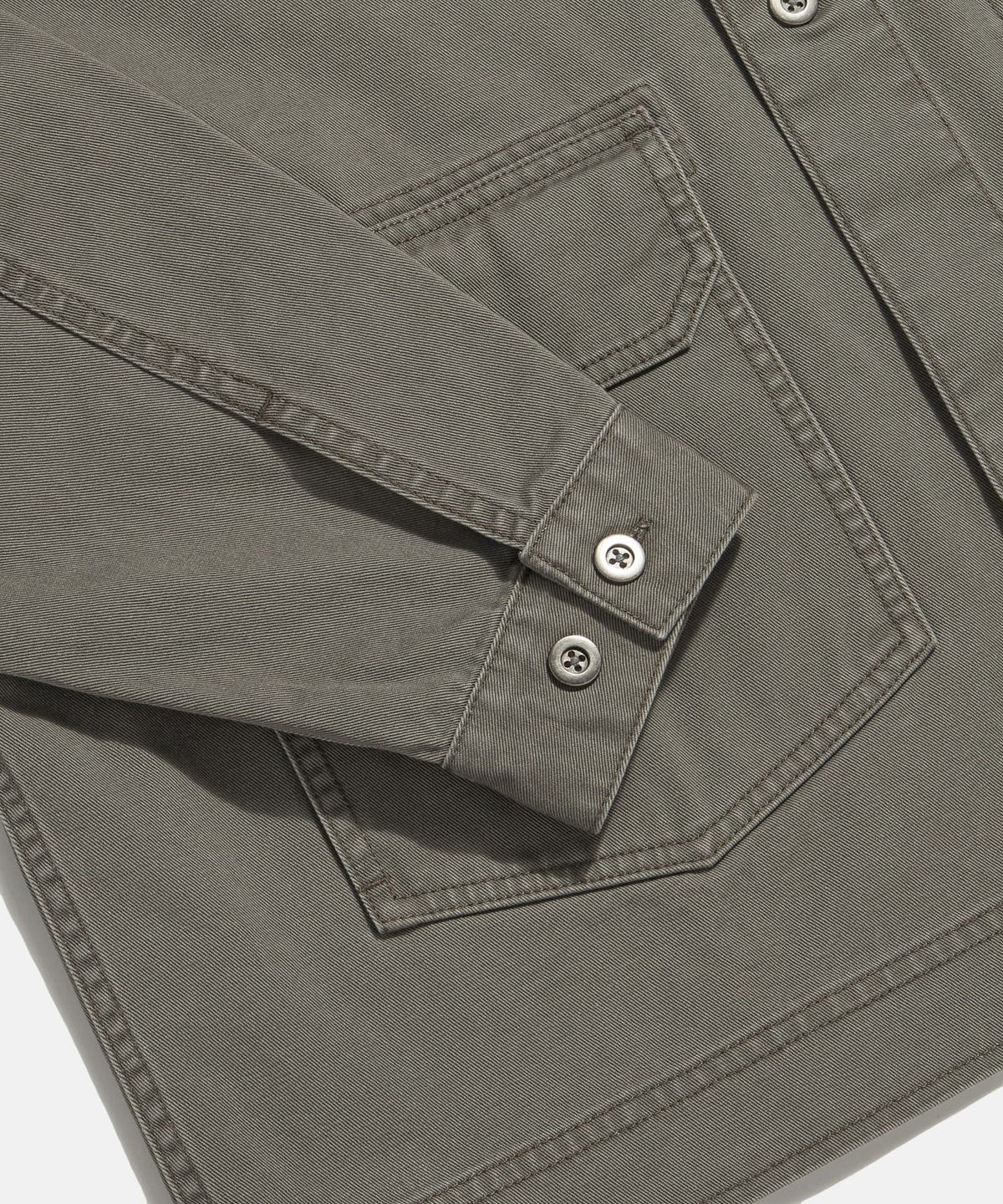에스피오나지(ESPIONAGE) Cotton Trucker Shirt Jacket Dark Beige