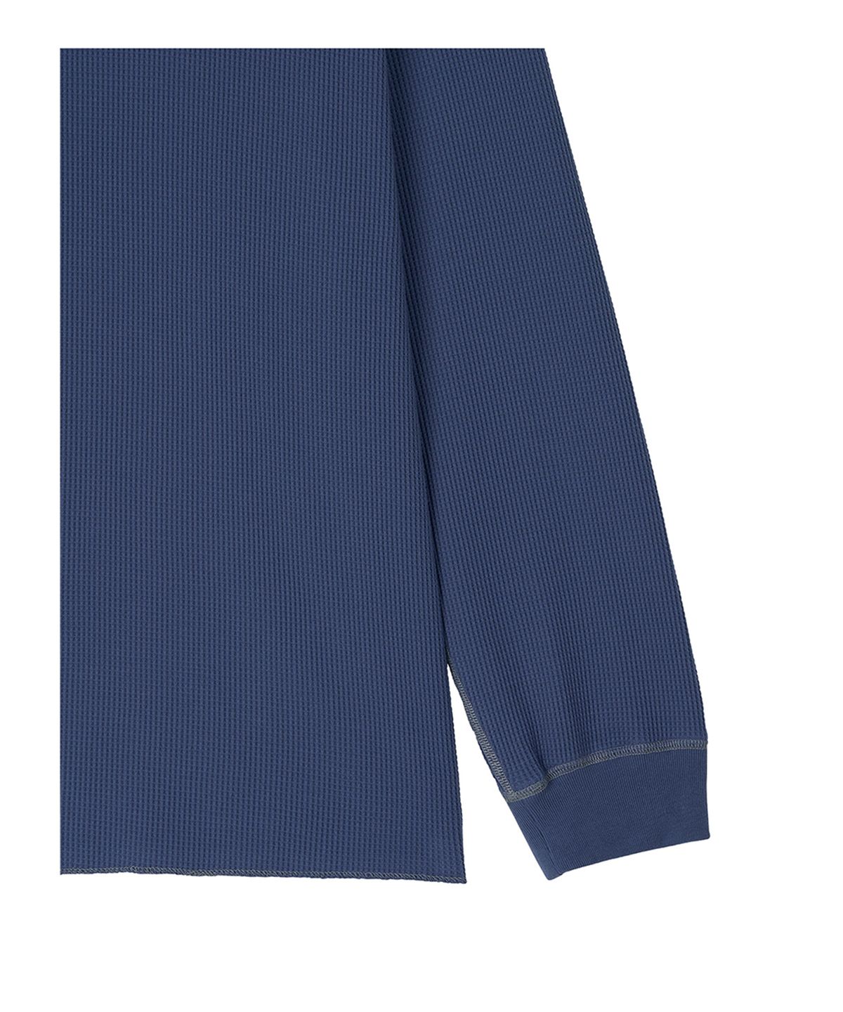 로타입(ROUGHTYPE) Line Point Overfit Waffle T-shirt - Blue