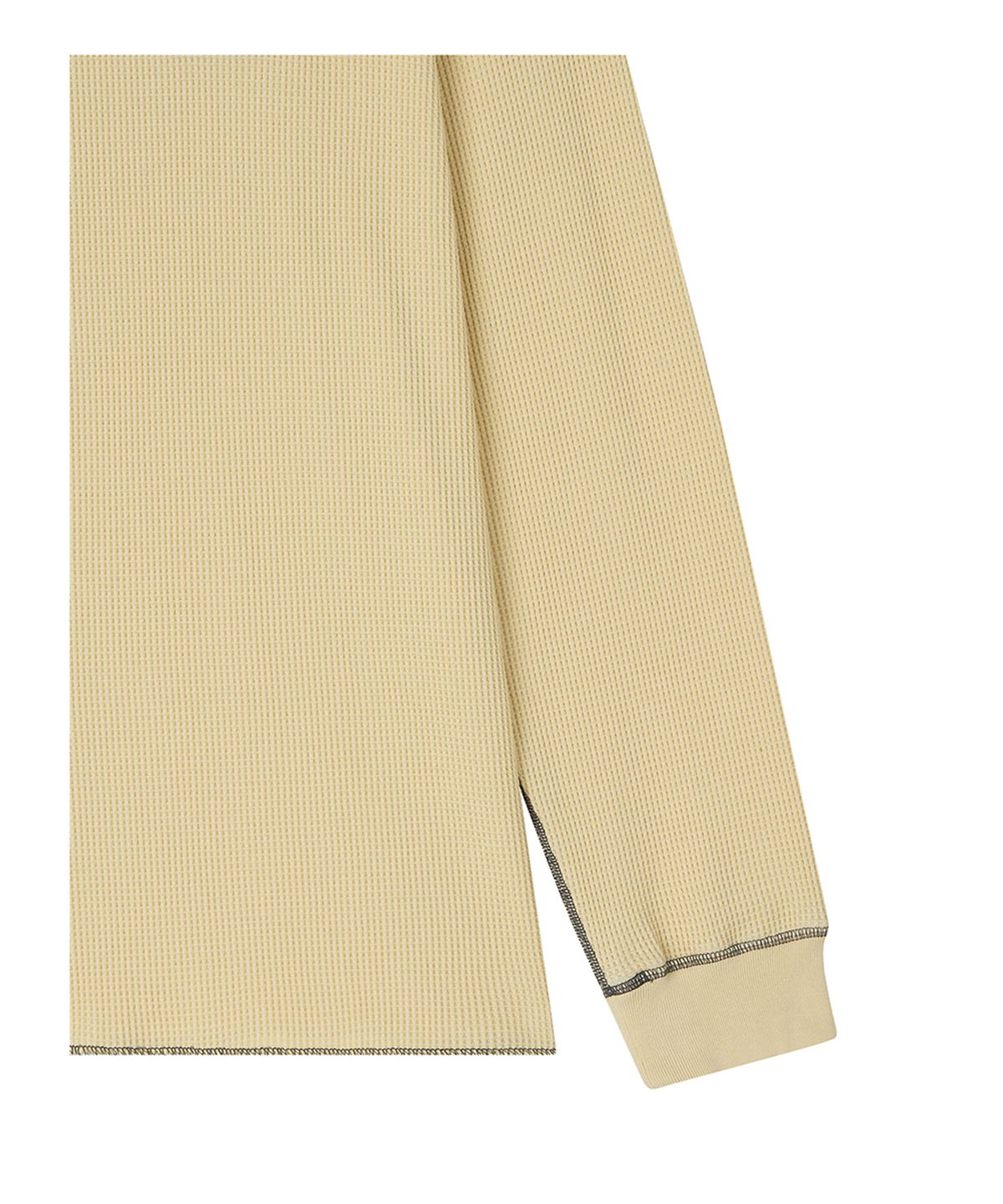 로타입(ROUGHTYPE) Line Point Overfit Waffle T-shirt - Yellow