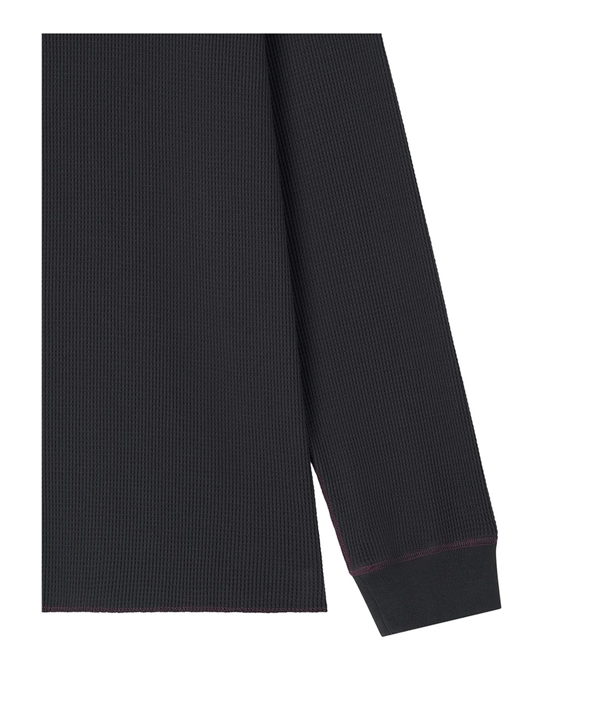 로타입(ROUGHTYPE) Line Point Overfit Waffle T-shirt - Charcoal