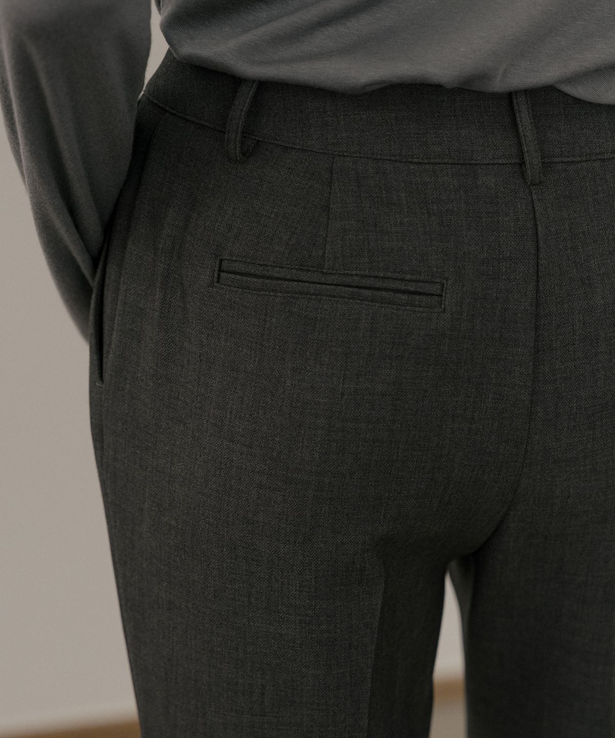 틸아이다이(TILL I DIE) Wool blend bootcut pants [TIFA06PT03]_Charcoal
