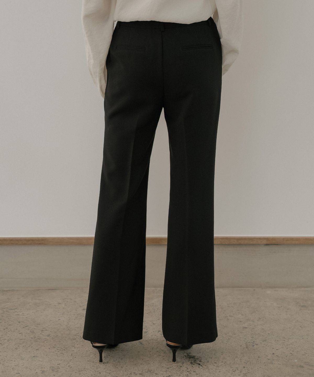 틸아이다이(TILL I DIE) Wool blend bootcut pants [TIFA06PT04]_Black