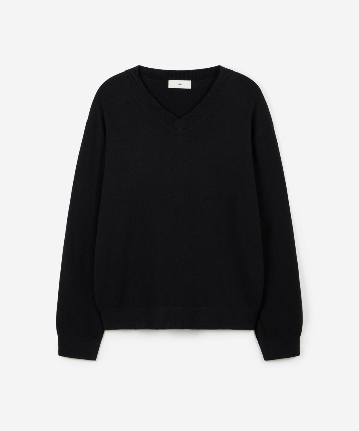 티엔지티(TNGT) Cashmere Blended V-Neck Knit Top (Black) TNSW6F114BK