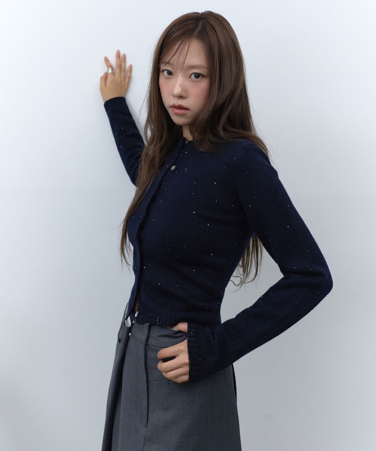 라피네아뜰리에(RAFFINE ATELIER) 시퀸 숏 가디건