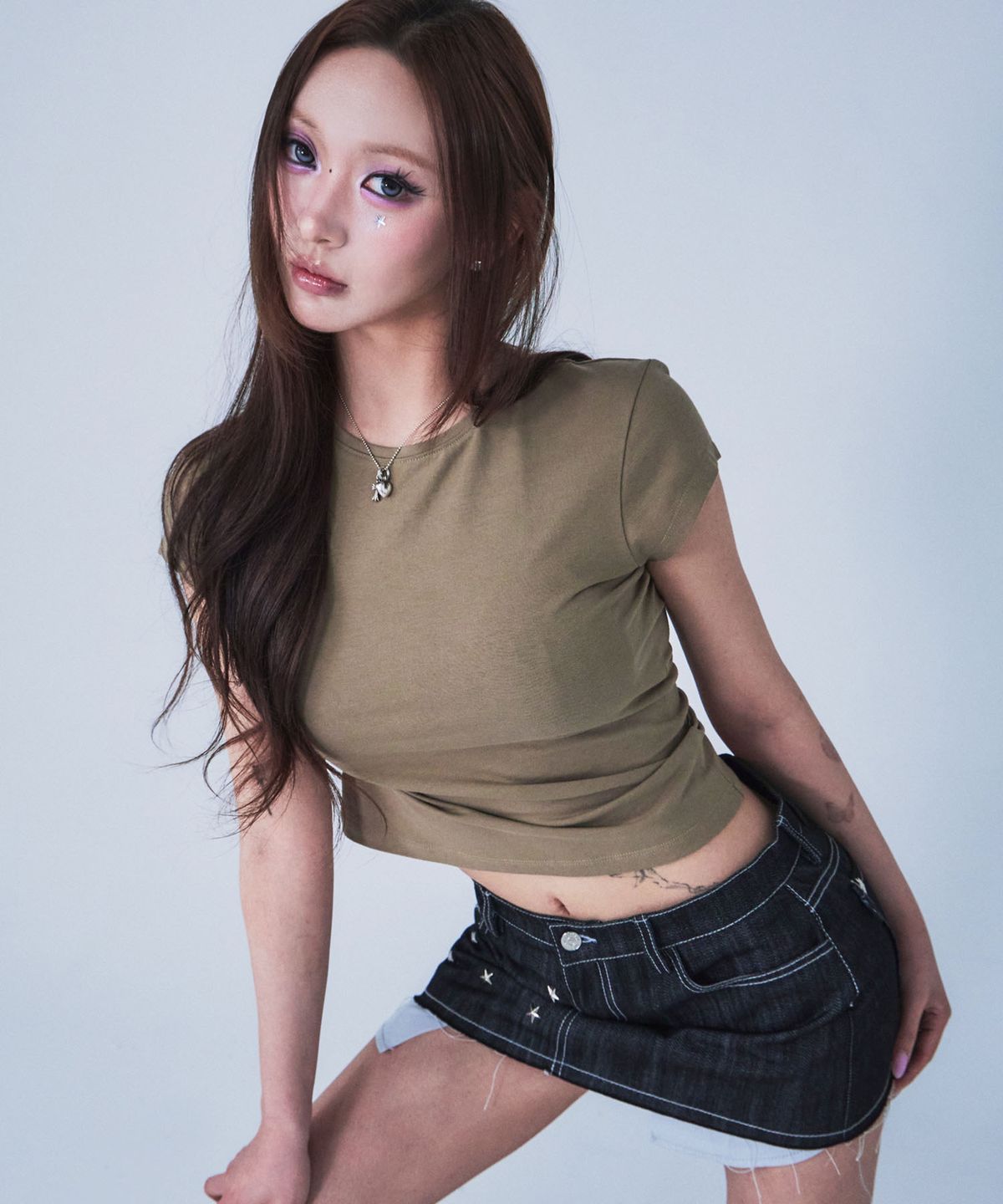 시데라(SIDERA) Sidera Slim Fit Cotton T-shirt [Kraft Brown]