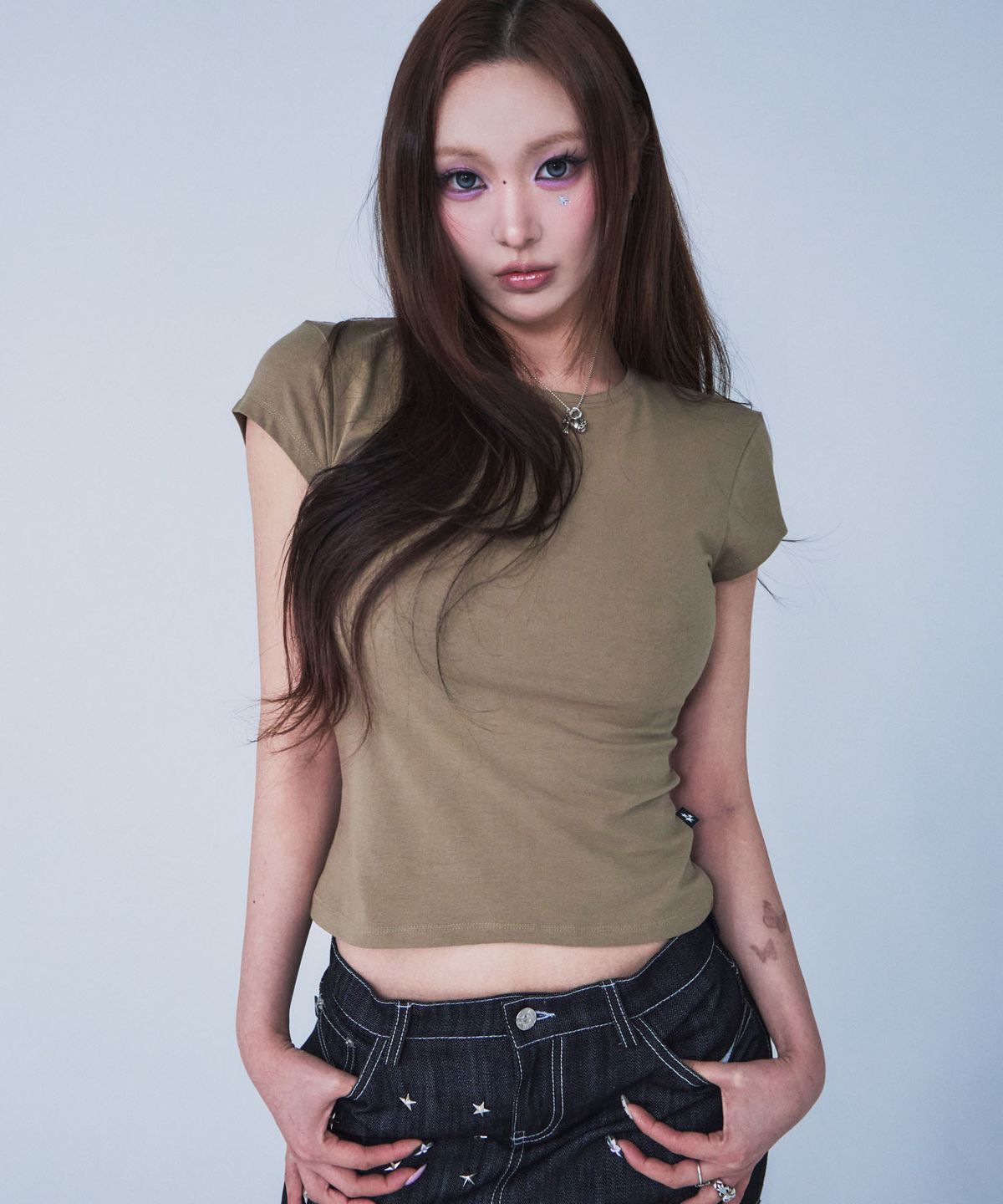 시데라(SIDERA) Sidera Slim Fit Cotton T-shirt [Kraft Brown]