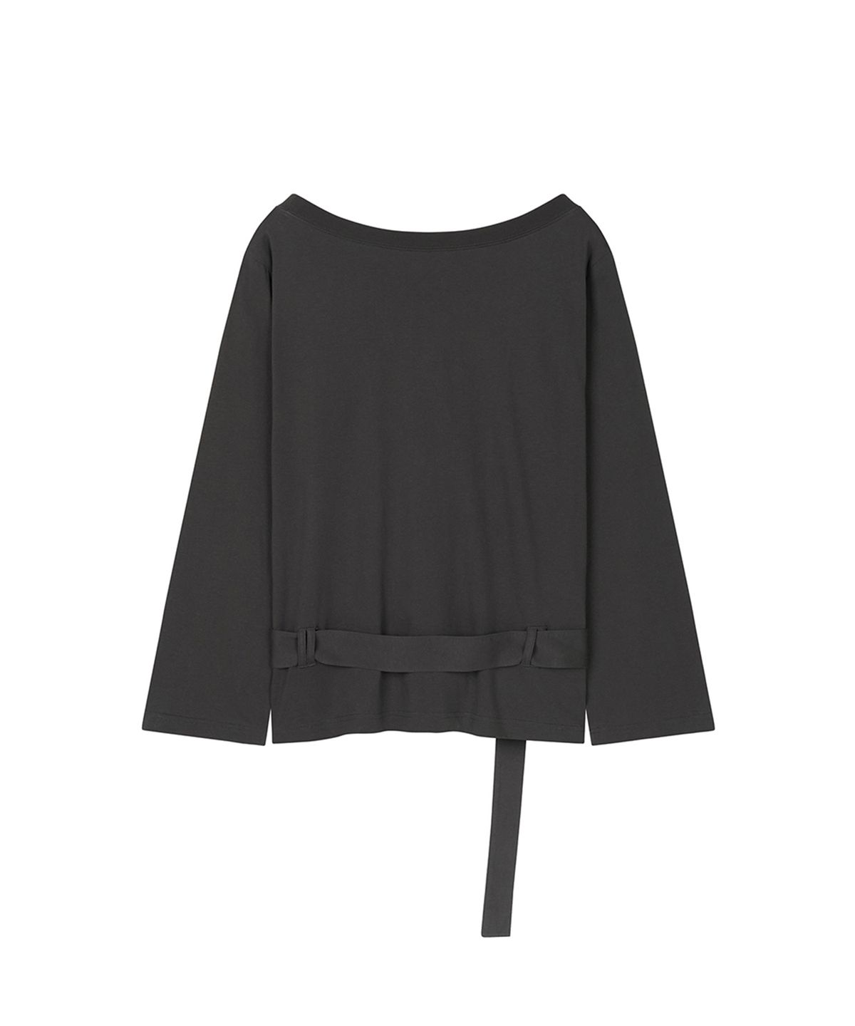 로타입(ROUGHTYPE) Square Buckle Belted Long Sleeve - Charcoal