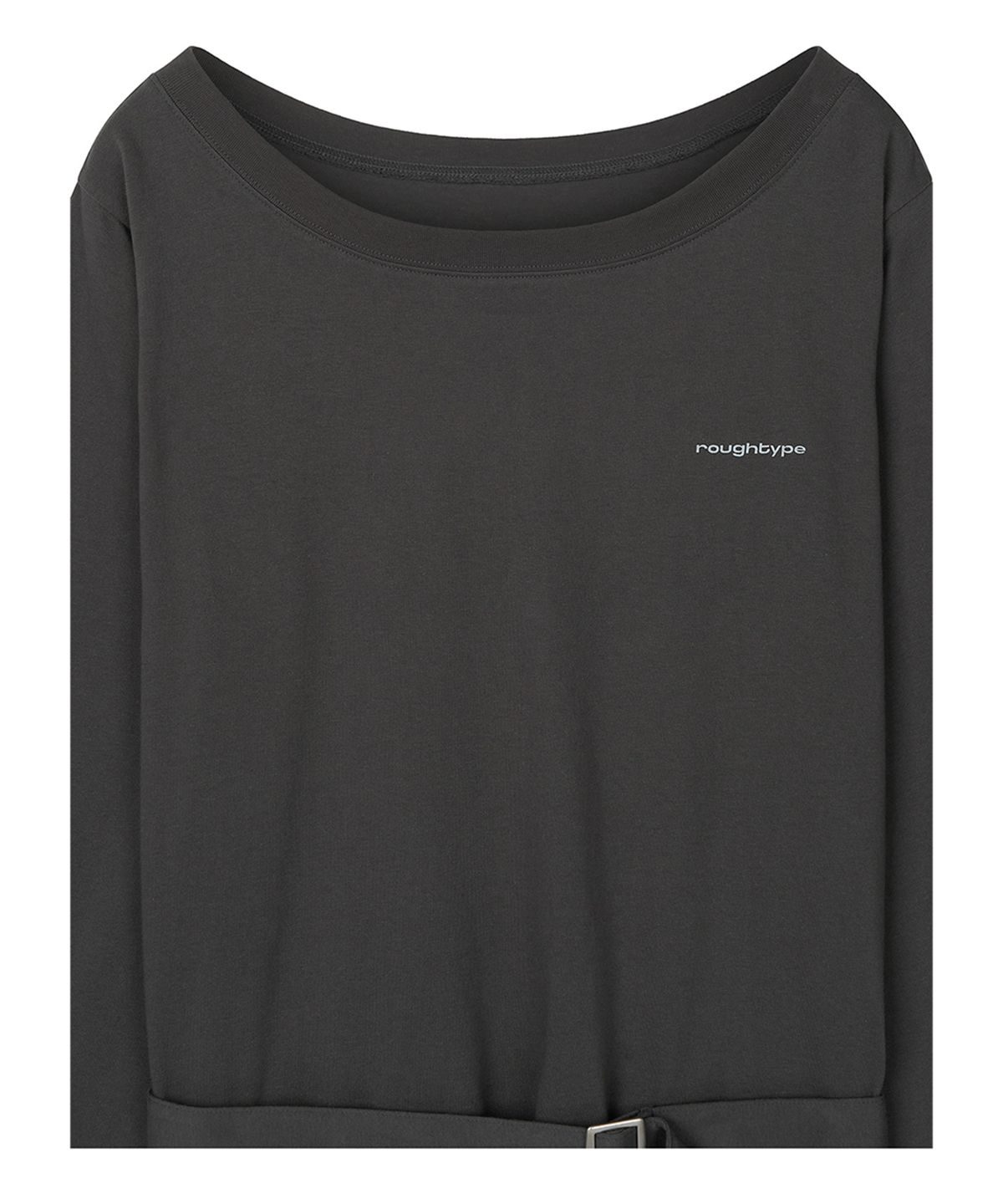 로타입(ROUGHTYPE) Square Buckle Belted Long Sleeve - Charcoal