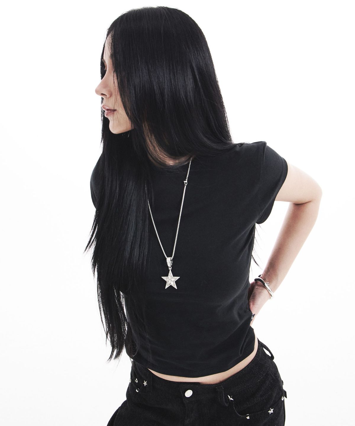 시데라(SIDERA) Sidera Slim Fit Cotton T-shirt [Black]