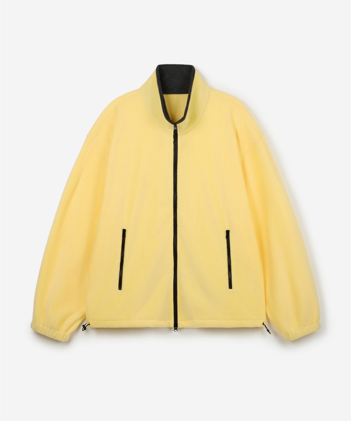 티엔지티(TNGT) Oversized Fleece Zip-Up Jacket (Butter Yellow) TNJU6F110Y2