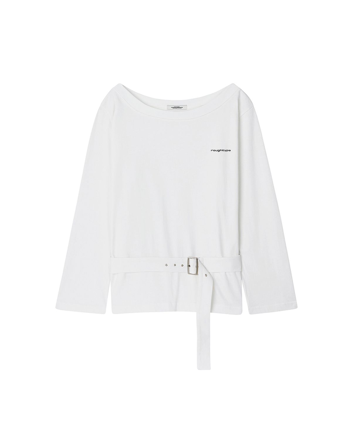 로타입(ROUGHTYPE) Square Buckle Belted Long Sleeve - White