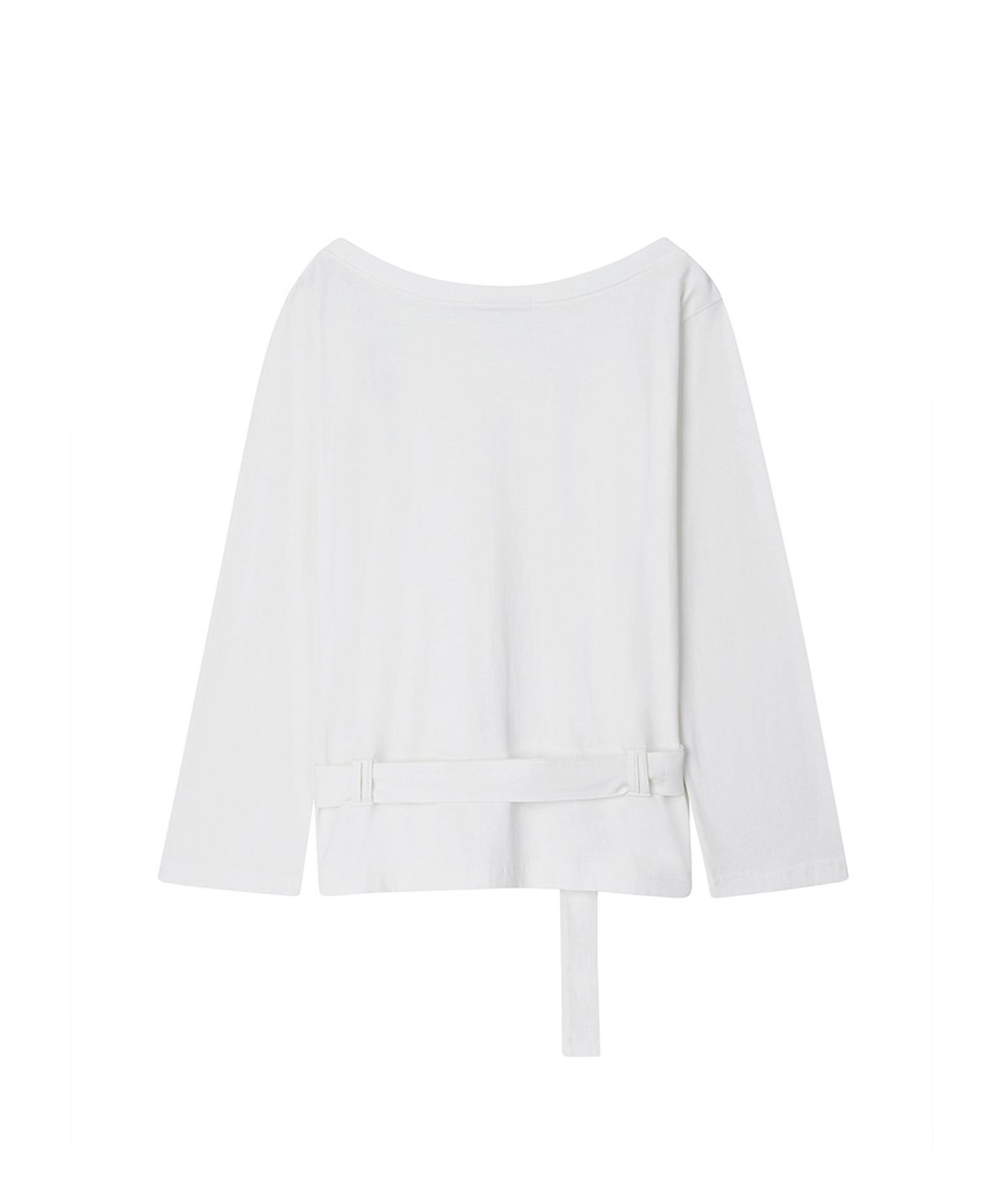 로타입(ROUGHTYPE) Square Buckle Belted Long Sleeve - White