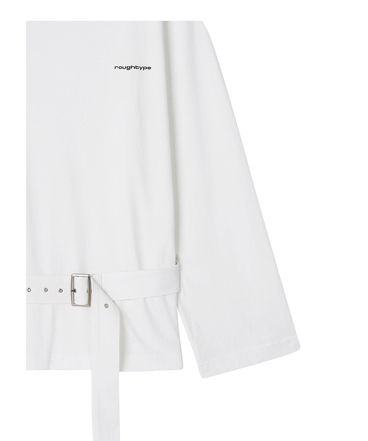 로타입(ROUGHTYPE) Square Buckle Belted Long Sleeve - White