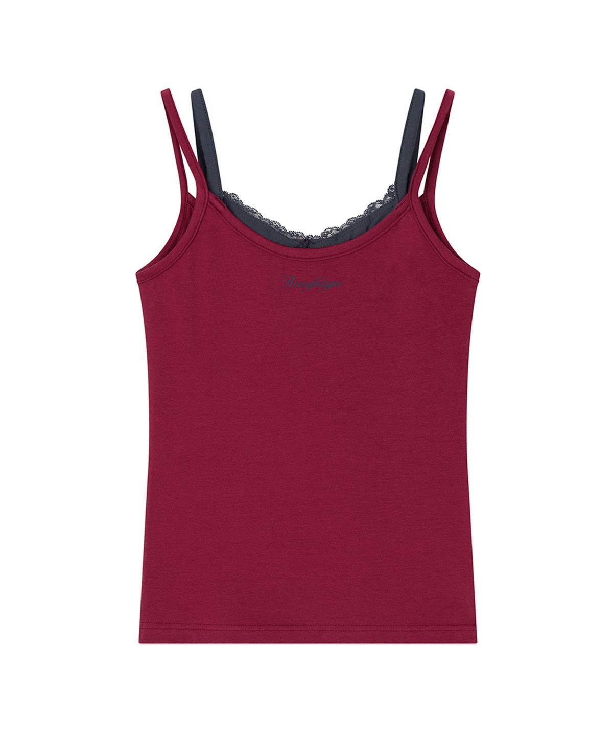 로타입(ROUGHTYPE) Double Layered Lace Sleeveless - Wine