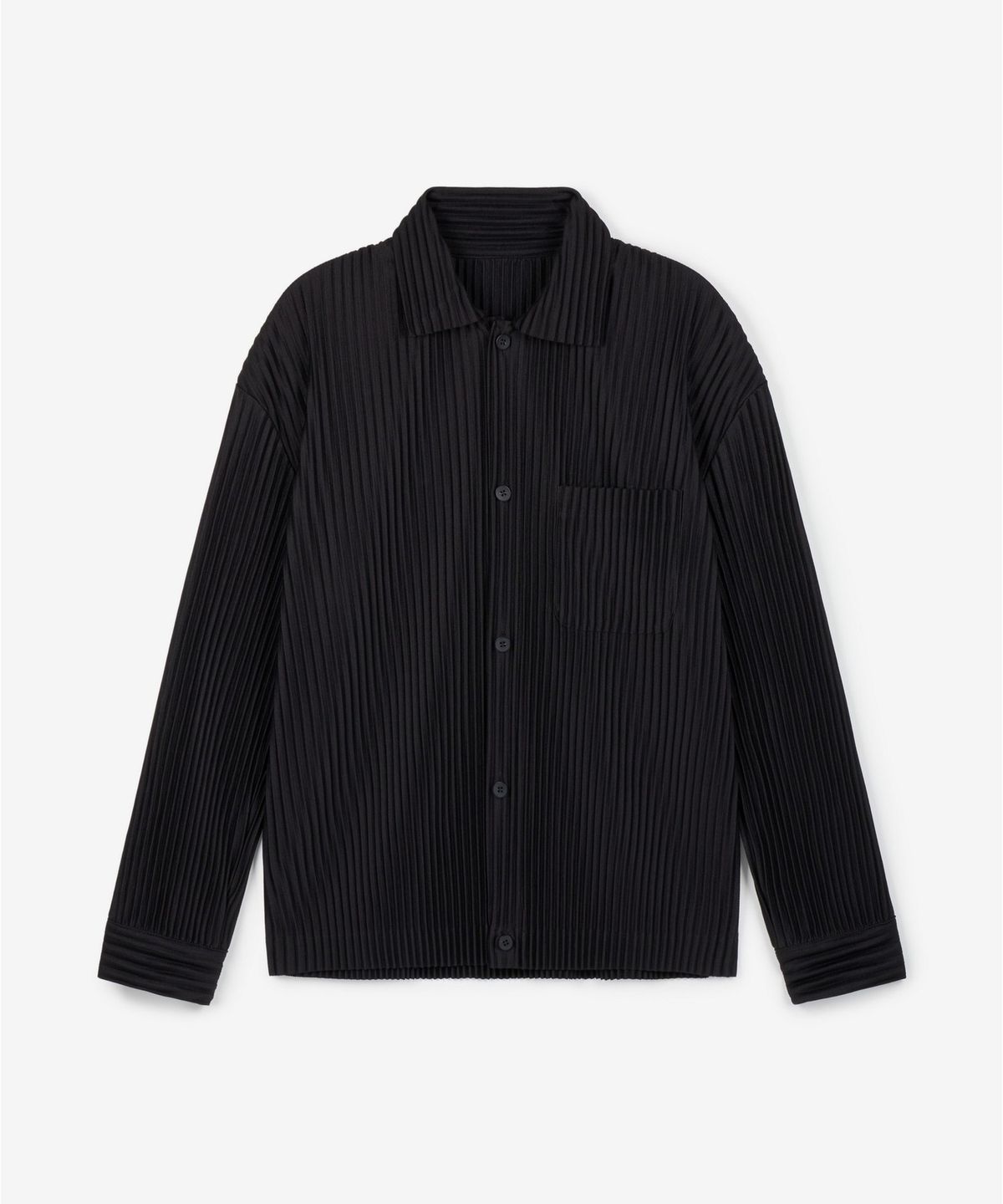 티엔지티(TNGT) Yoyogi Pleats Overshirt (Black) TNSH6F107BK
