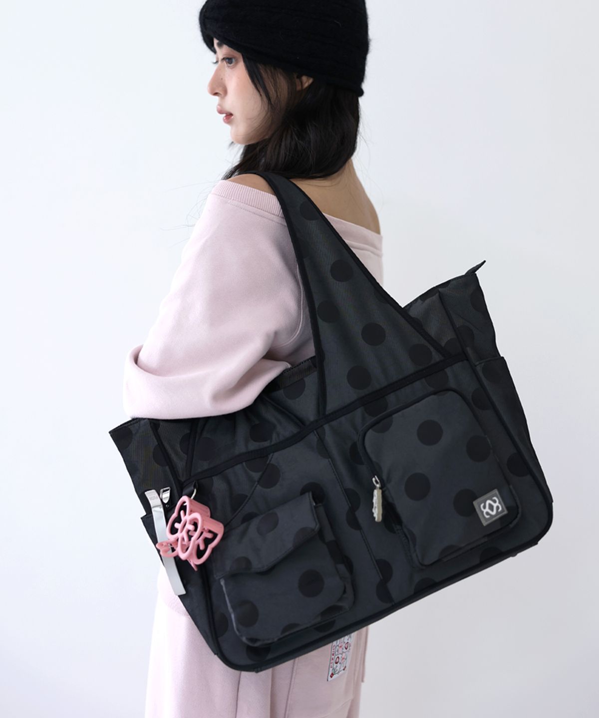 시월107(SIWL107) TIDI Work Bag (Dot Black)