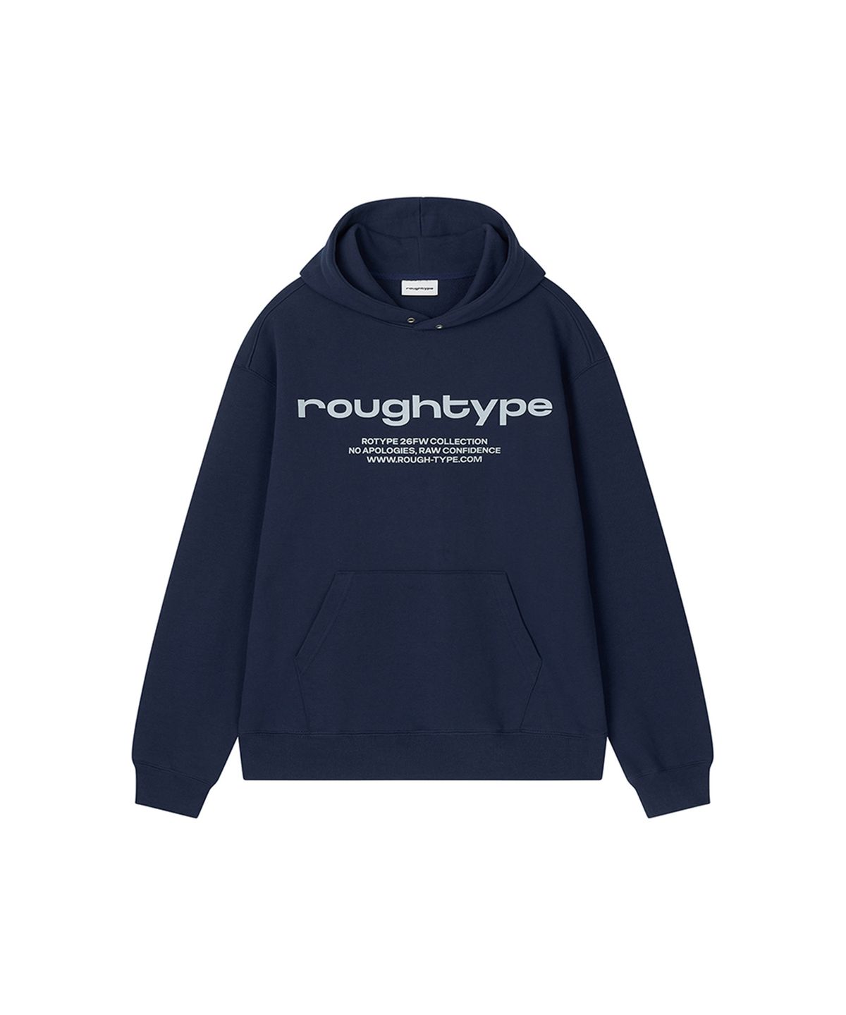 로타입(ROUGHTYPE) Signature Oversized Hoodie - Navy
