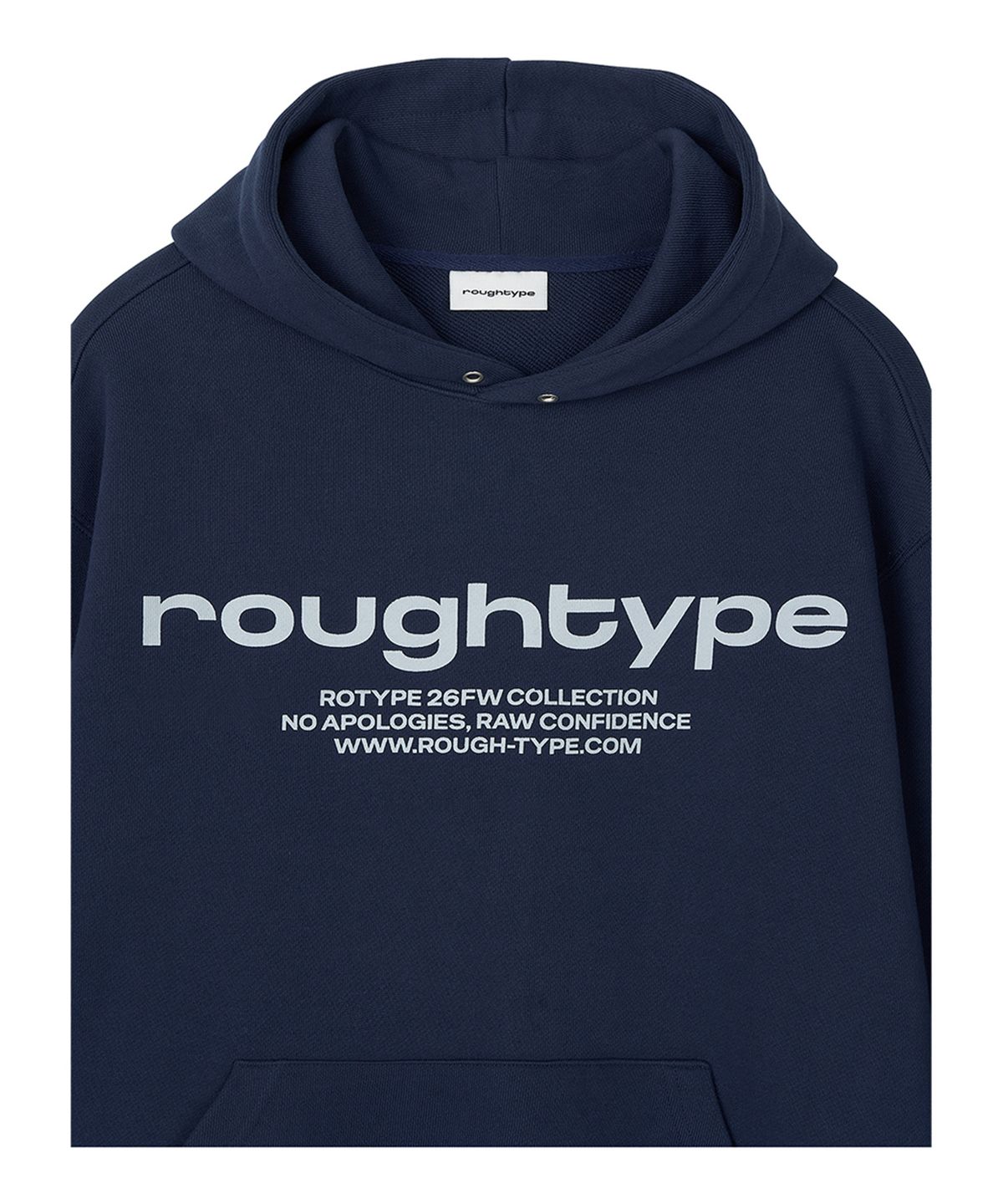 로타입(ROUGHTYPE) Signature Oversized Hoodie - Navy