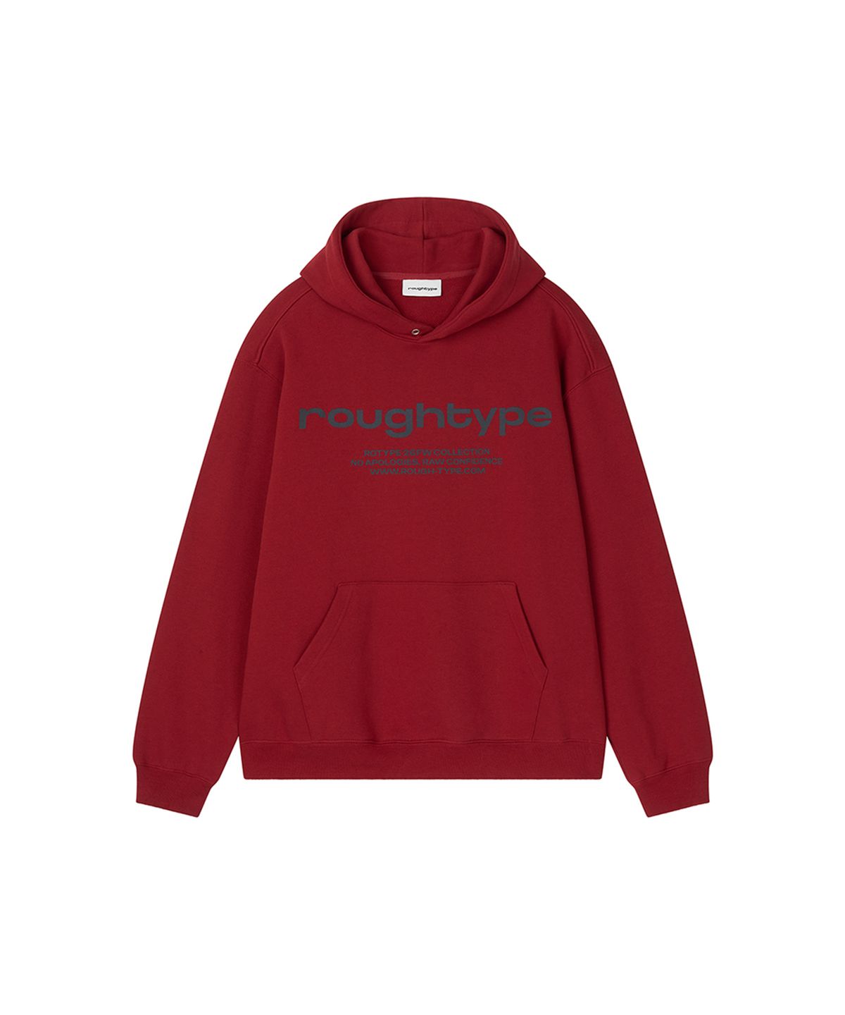 로타입(ROUGHTYPE) Signature Oversized Hoodie - Red