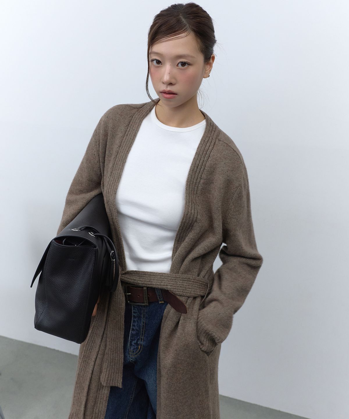 라피네아뜰리에(RAFFINE ATELIER) 니트 로브 롱 가디건