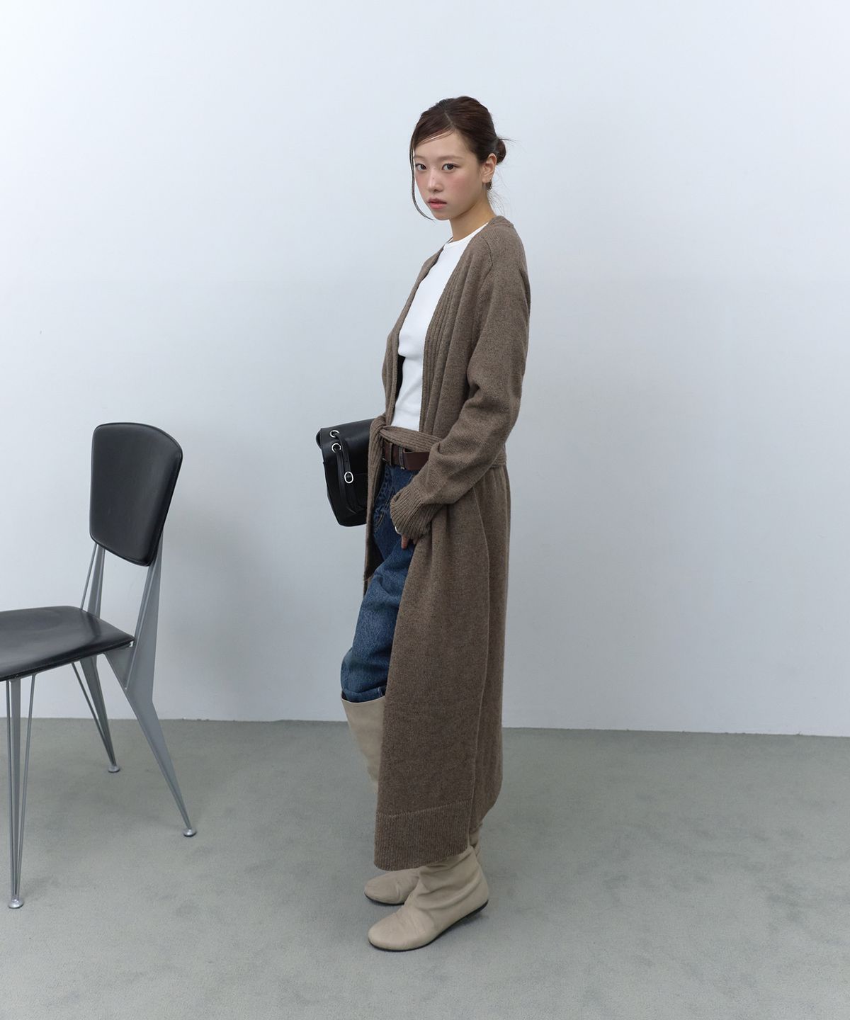 라피네아뜰리에(RAFFINE ATELIER) 니트 로브 롱 가디건