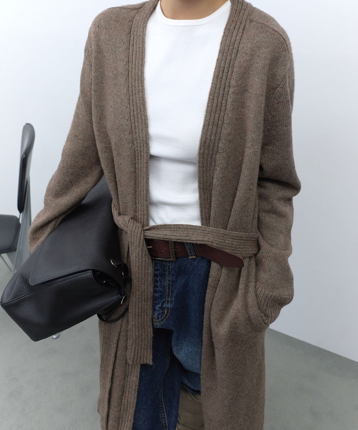 라피네아뜰리에(RAFFINE ATELIER) 니트 로브 롱 가디건