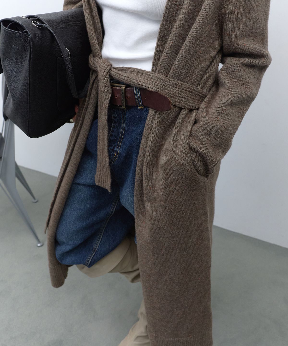 라피네아뜰리에(RAFFINE ATELIER) 니트 로브 롱 가디건
