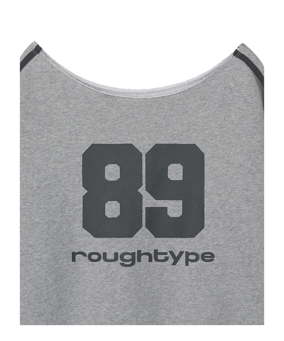 로타입(ROUGHTYPE) Trackline Off-Shoulder Sweatshirt - Gray