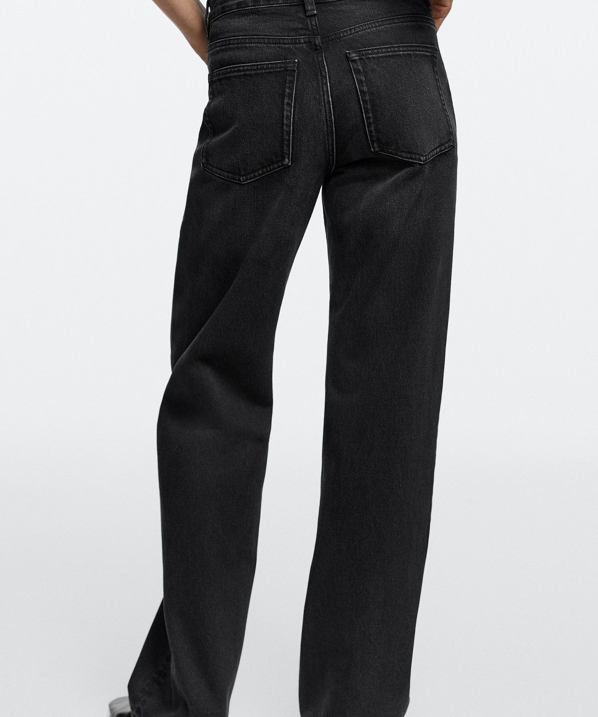 마시모두띠(MASSIMO DUTTI) 미드라이즈 와이드 레그 진