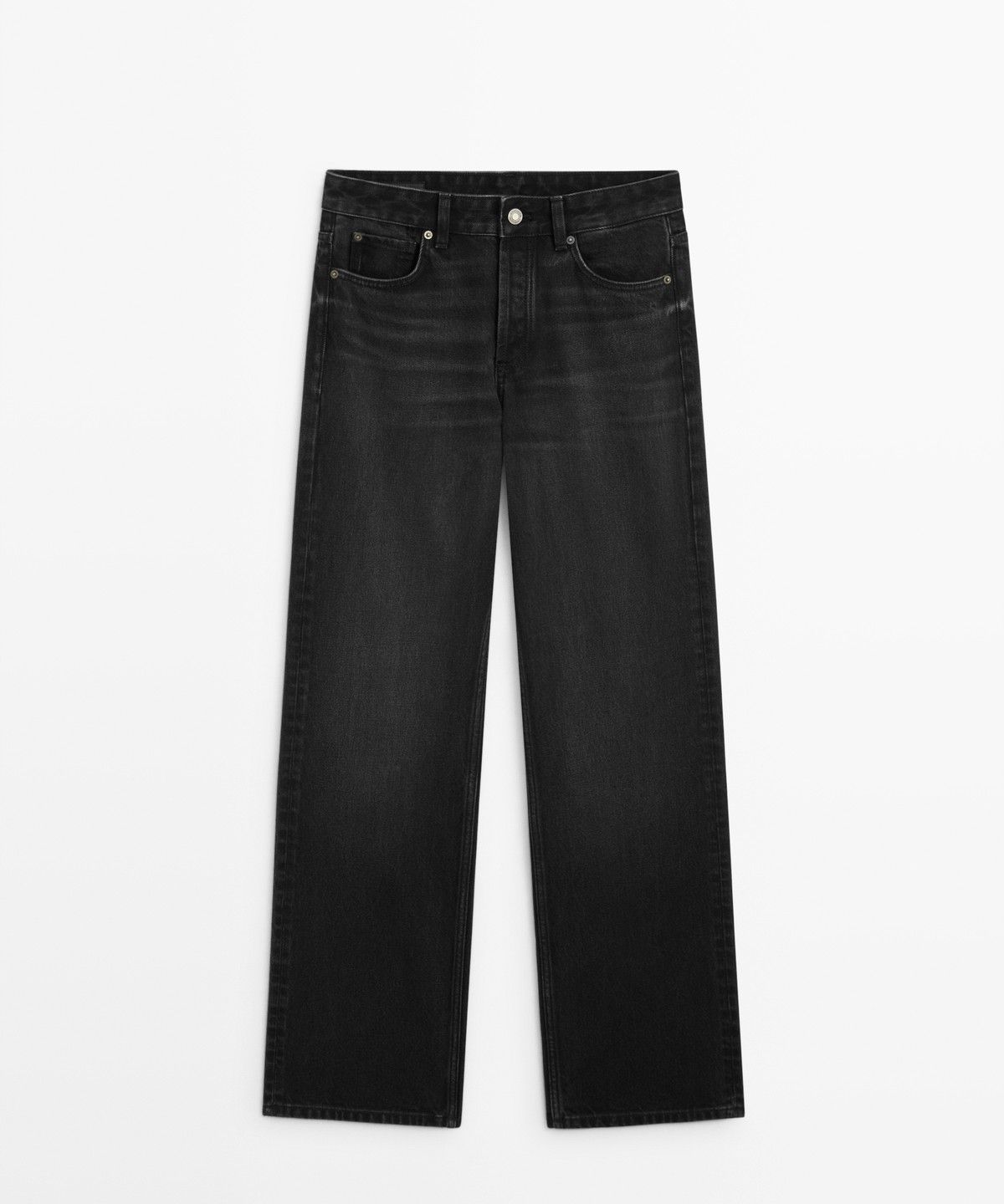 마시모두띠(MASSIMO DUTTI) 미드라이즈 와이드 레그 진