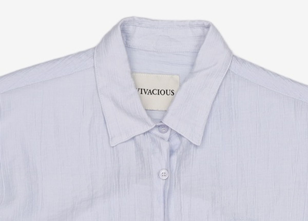 비바셔스(VIVACIOUS) Cencel Seethrough Classic Shirt Solid - 4COL L