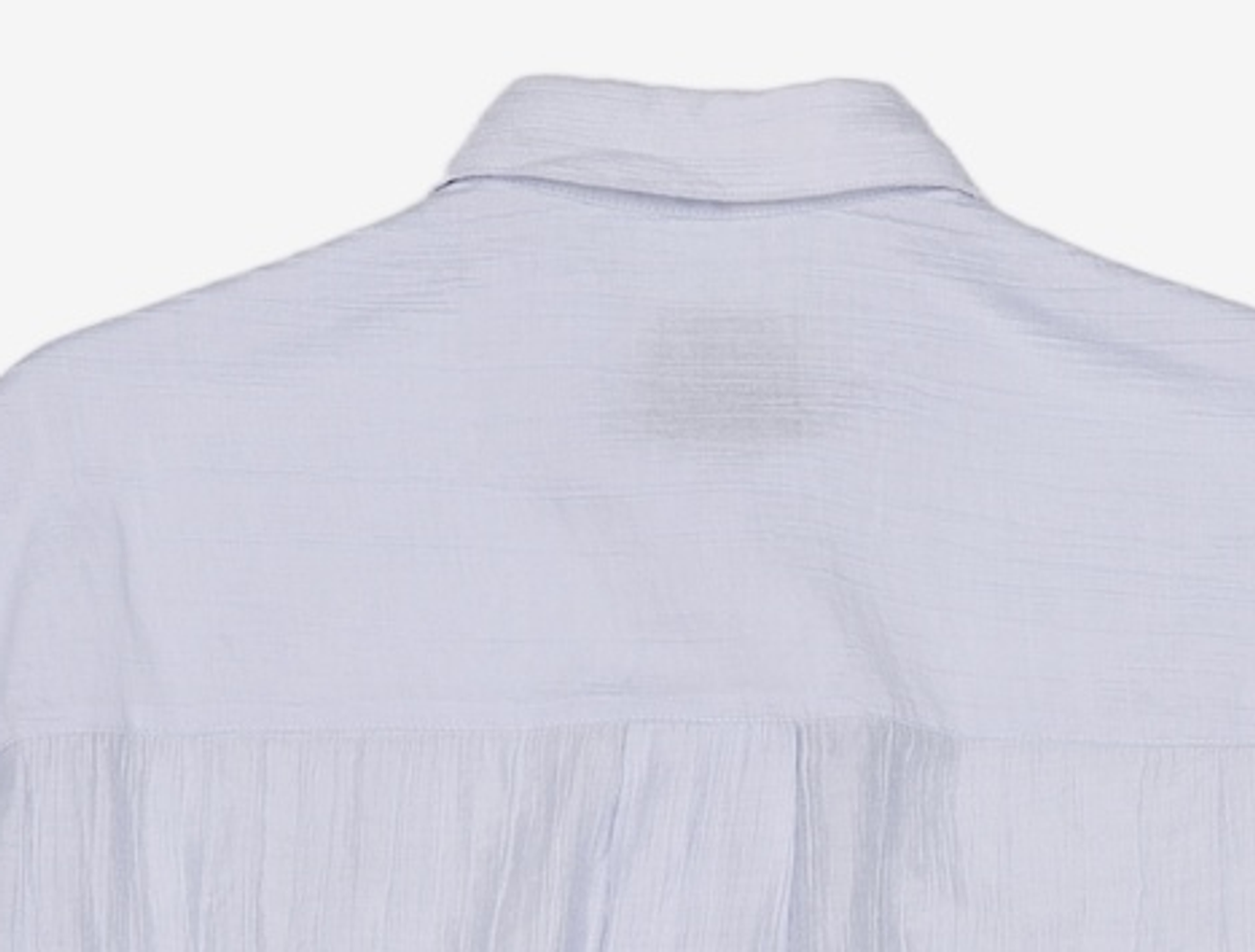 비바셔스(VIVACIOUS) Cencel Seethrough Classic Shirt Solid - 4COL L