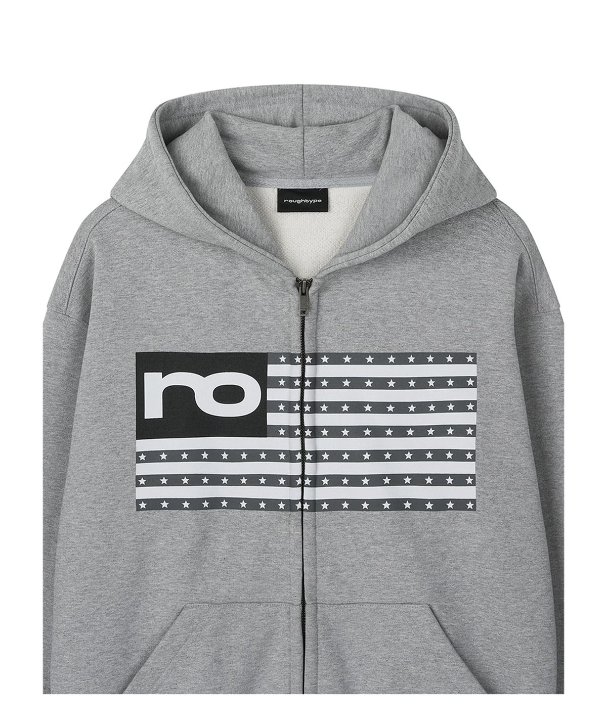 로타입(ROUGHTYPE) RO American Hoodie Zip-up - Gray