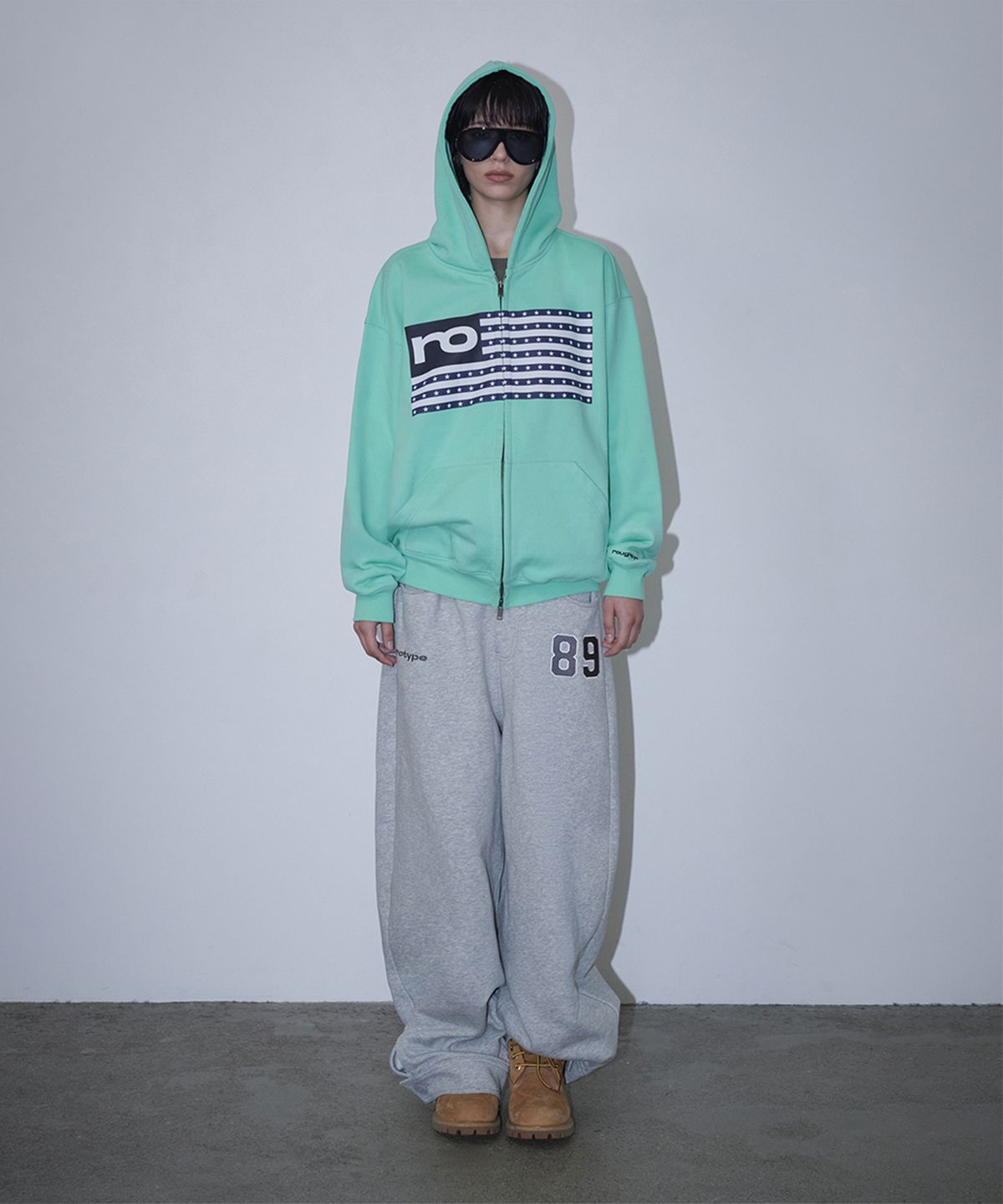 로타입(ROUGHTYPE) RO American Hoodie Zip-up - Mint