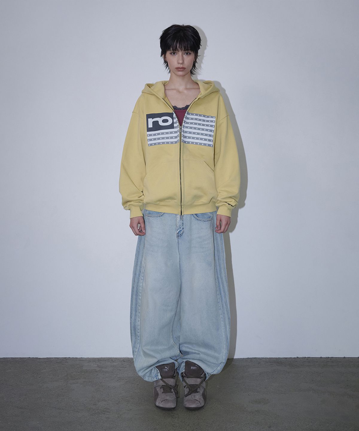 로타입(ROUGHTYPE) RO American Hoodie Zip-up - Yellow