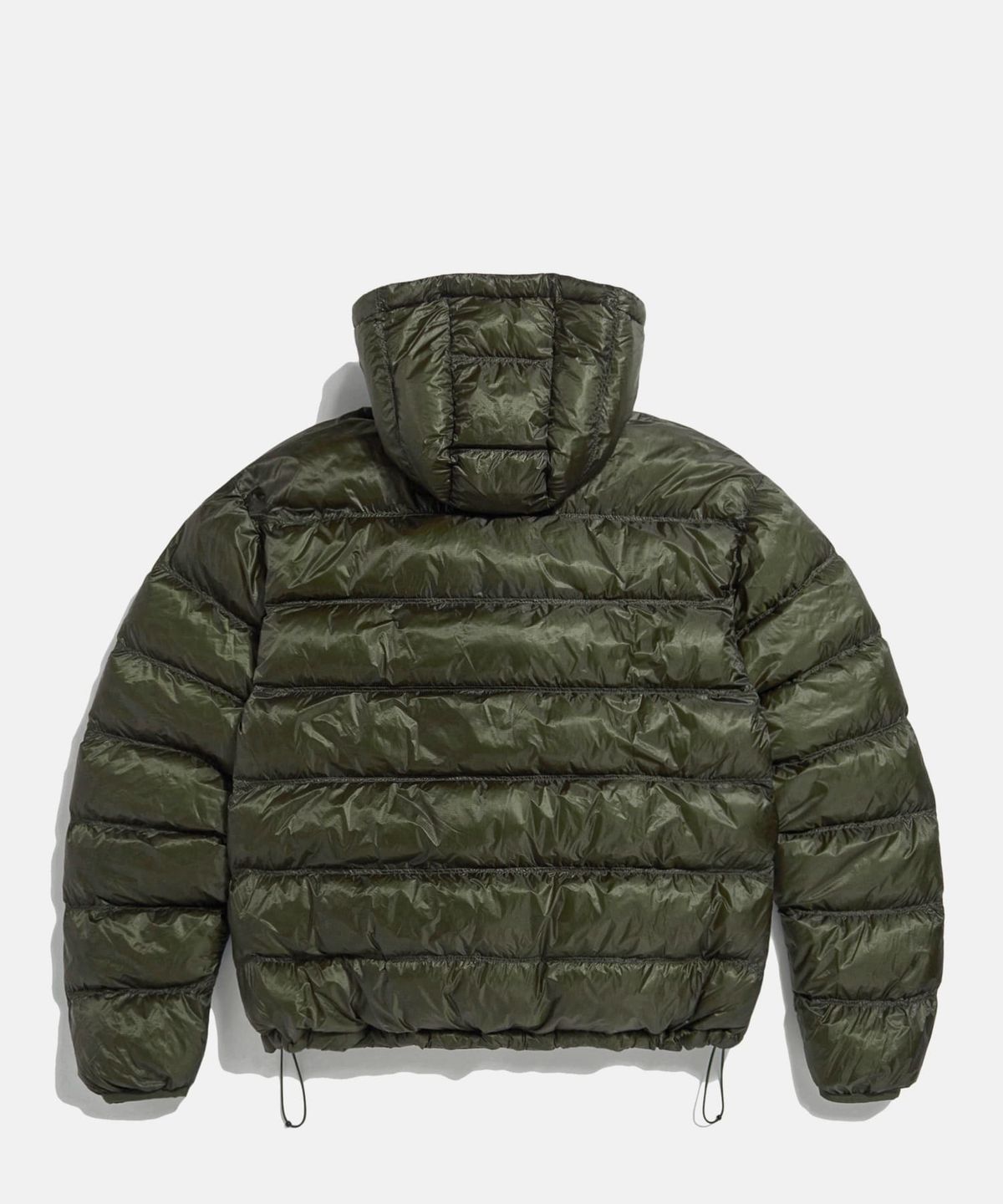 에스피오나지(ESPIONAGE) Sheer Shell Padded Jacket Olive