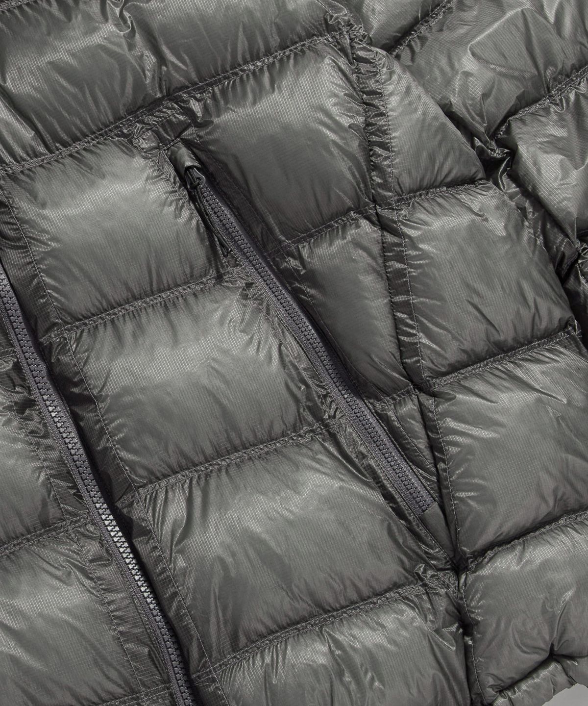 에스피오나지(ESPIONAGE) Sheer Shell Padded Jacket Grey