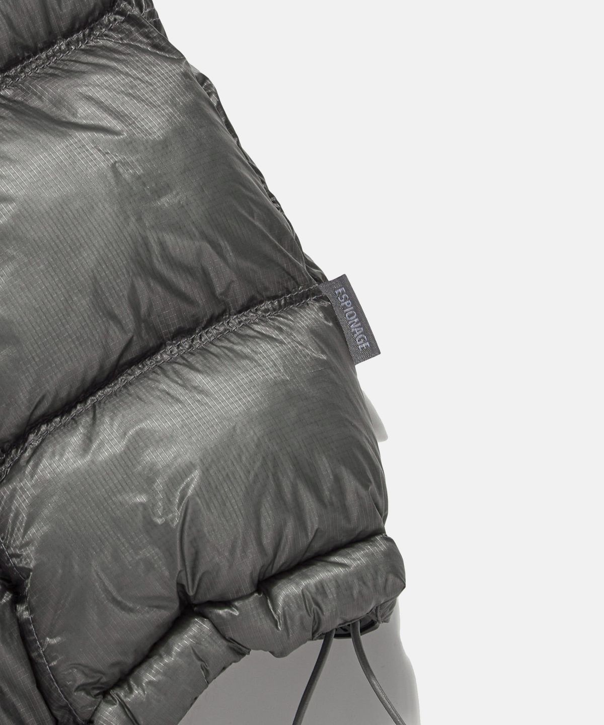 에스피오나지(ESPIONAGE) Sheer Shell Padded Jacket Grey